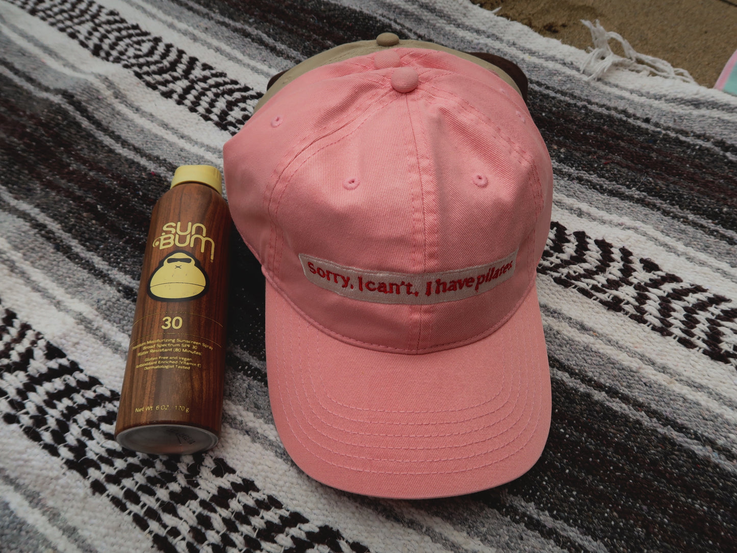 "Sorry I can't.. Pilates" relaxed fit hat