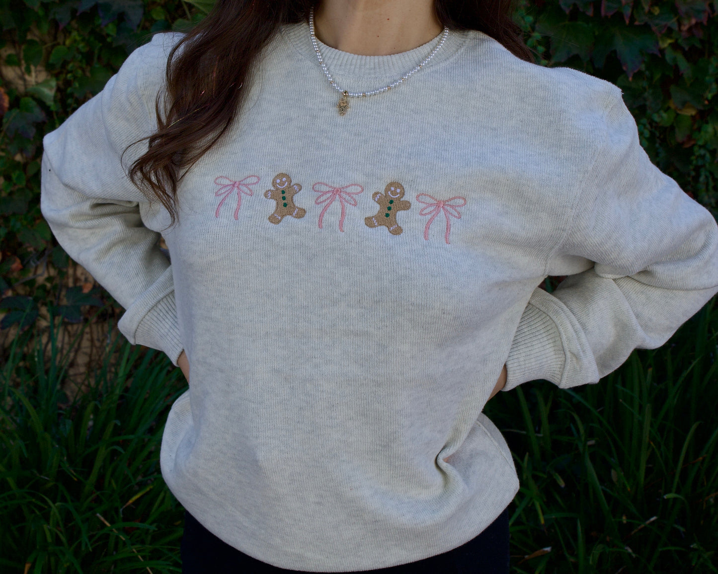 Coquette Bows and Gingerbread Crewneck Sweater