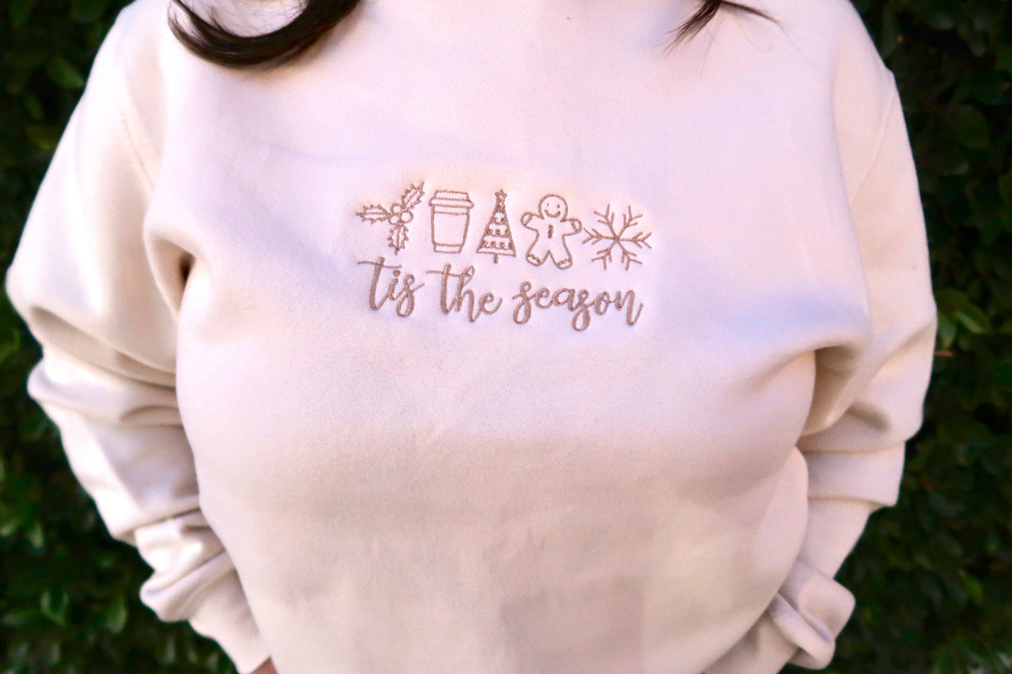 Tis The Season Embroidered Crewneck Sweater