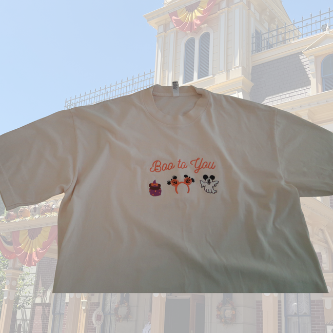 Boo to You Embroidered Unisex Tee